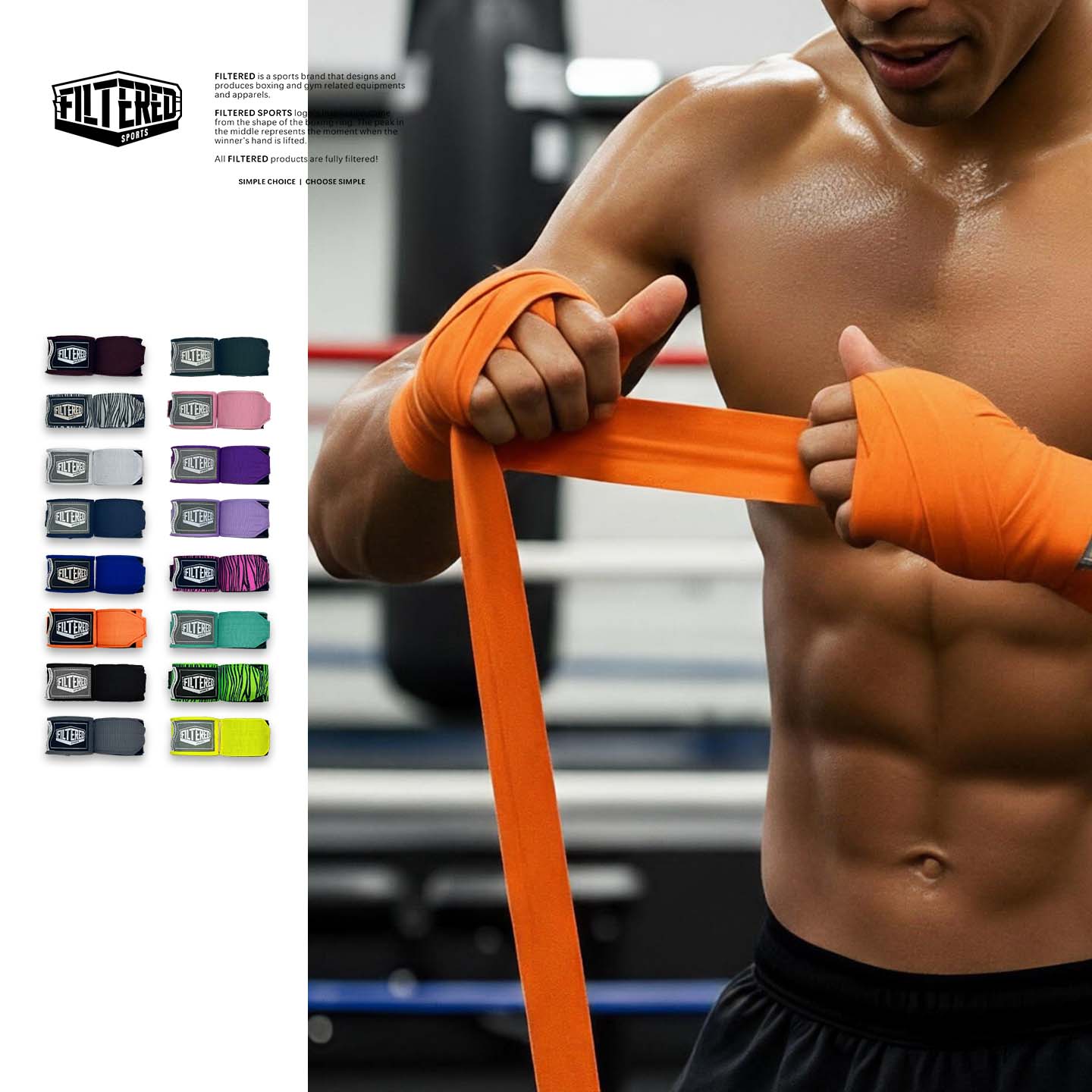 Wrist Wrap Support - لفافات يد للملاكمة احترافية بطول 3